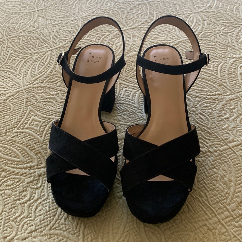 A New Day black strapped heel